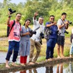 Photography group outdoors