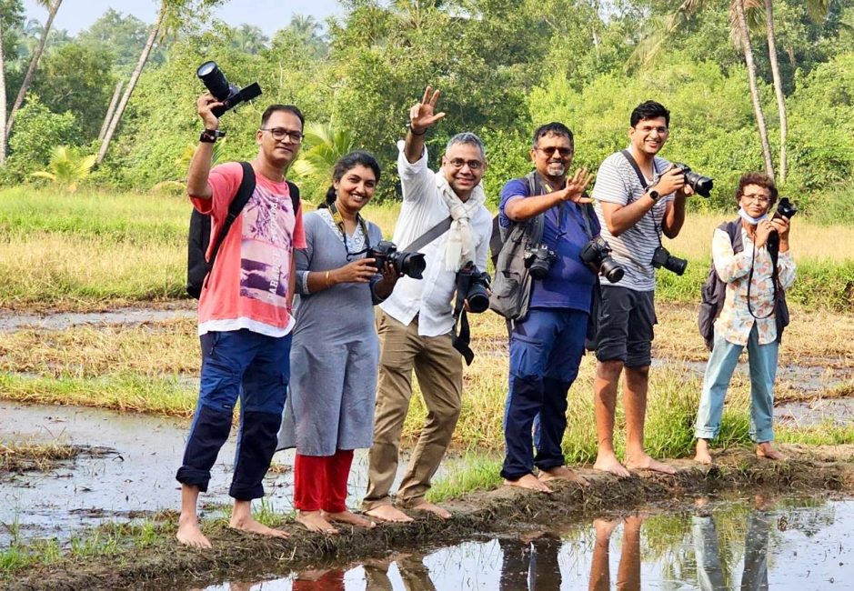 Photography group outdoors